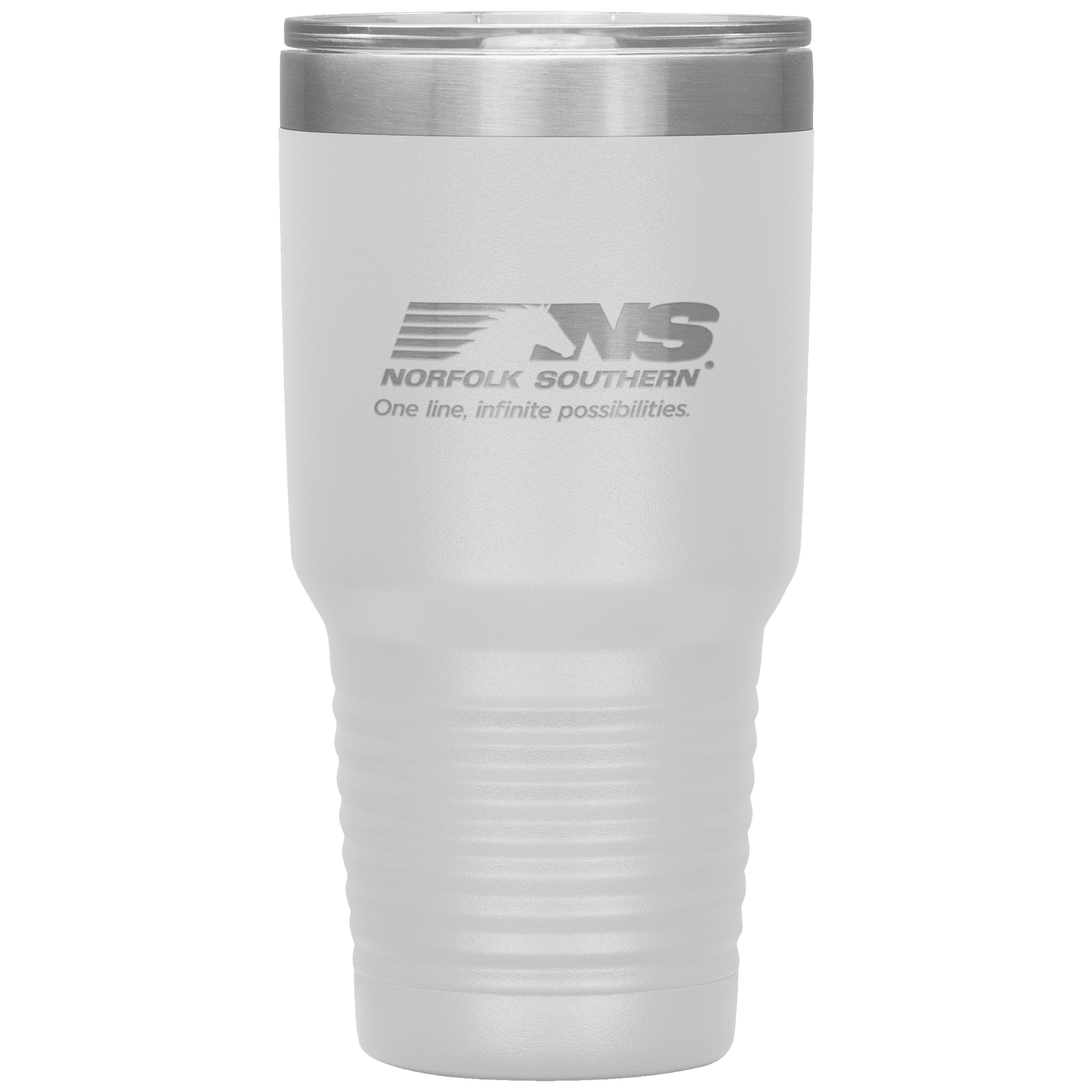 Norfolk Southern Railroad One Line, Infinite Possibilities Logo 30 oz. Stainless Steel Tumbler - Broken Knuckle Apparel