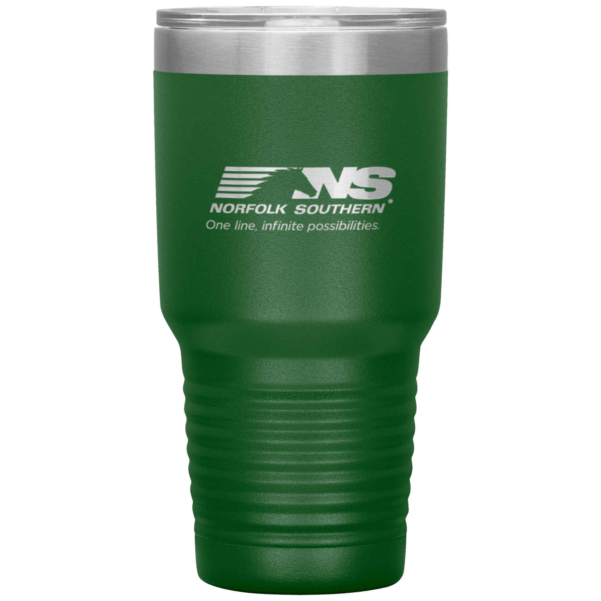 Norfolk Southern Railroad One Line, Infinite Possibilities Logo 30 oz. Stainless Steel Tumbler - Broken Knuckle Apparel