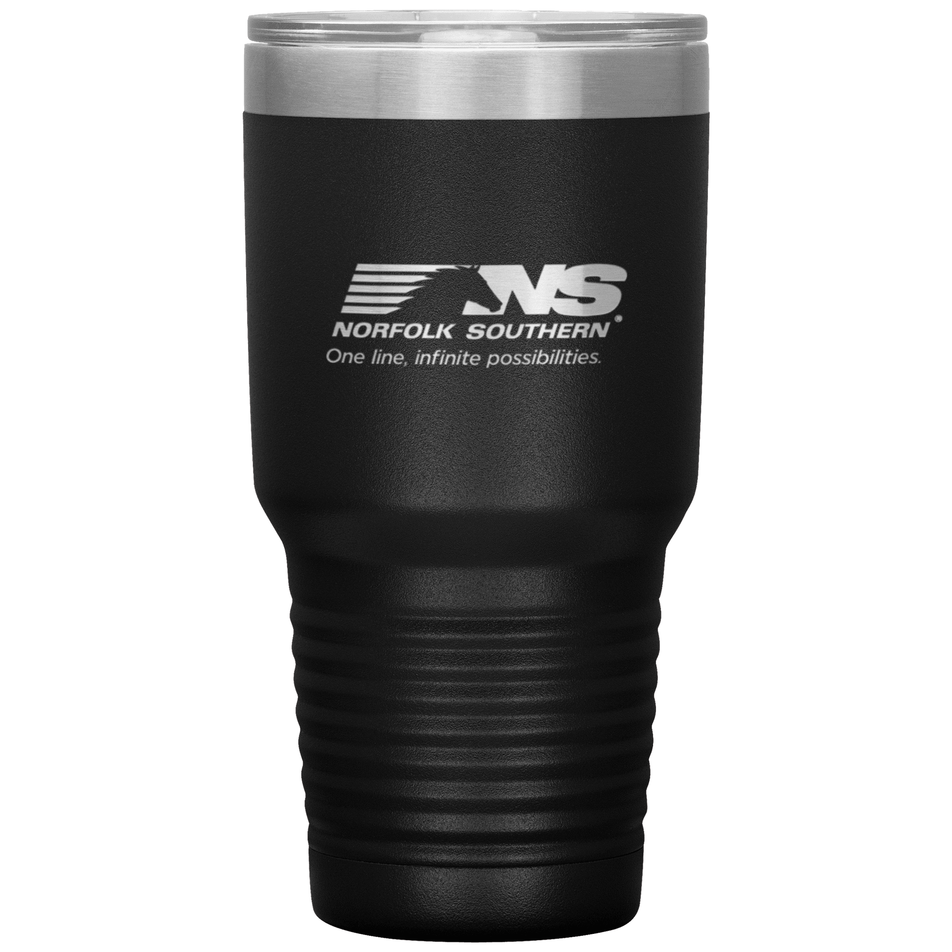Norfolk Southern Railroad One Line, Infinite Possibilities Logo 30 oz. Stainless Steel Tumbler - Broken Knuckle Apparel