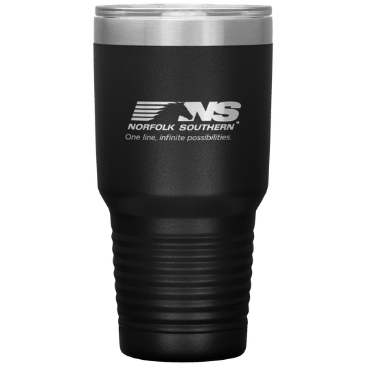 Norfolk Southern Railroad One Line, Infinite Possibilities Logo 30 oz. Stainless Steel Tumbler - Broken Knuckle Apparel