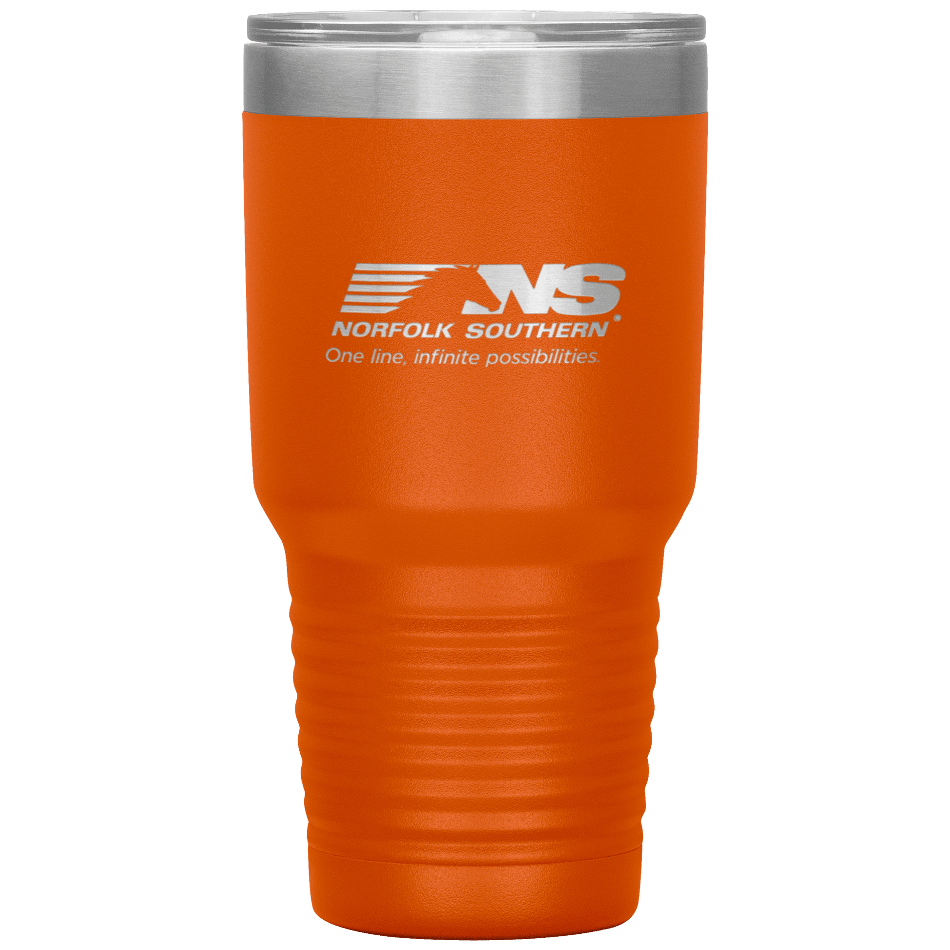 Norfolk Southern Railroad One Line, Infinite Possibilities Logo 30 oz. Stainless Steel Tumbler - Broken Knuckle Apparel