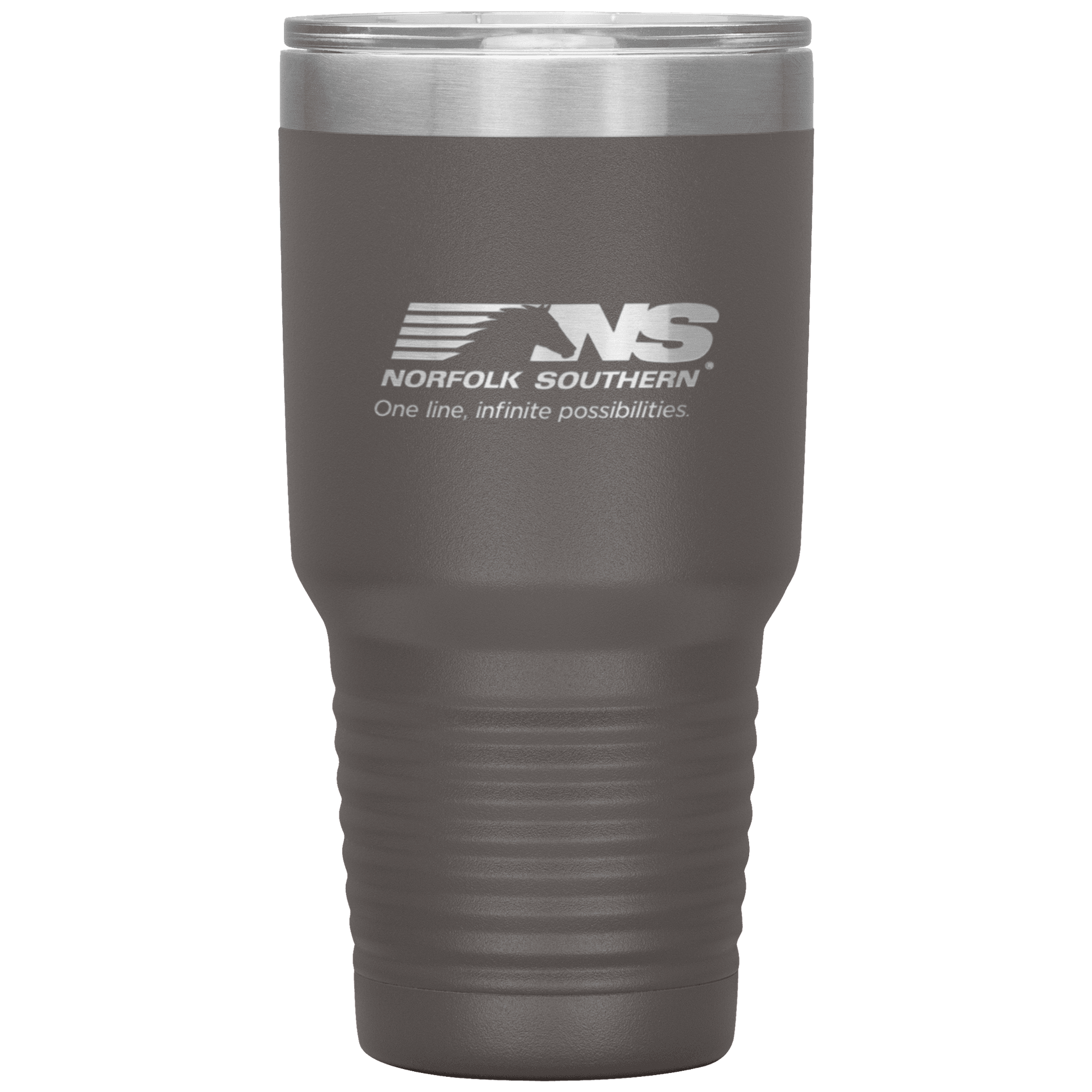 Norfolk Southern Railroad One Line, Infinite Possibilities Logo 30 oz. Stainless Steel Tumbler - Broken Knuckle Apparel