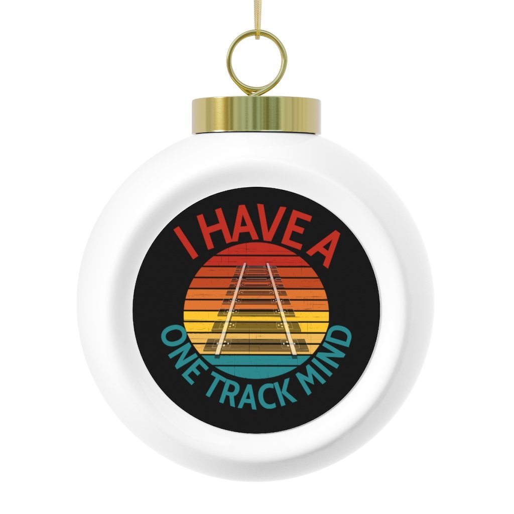 One Track Mind Christmas Ball Ornament - Broken Knuckle Apparel