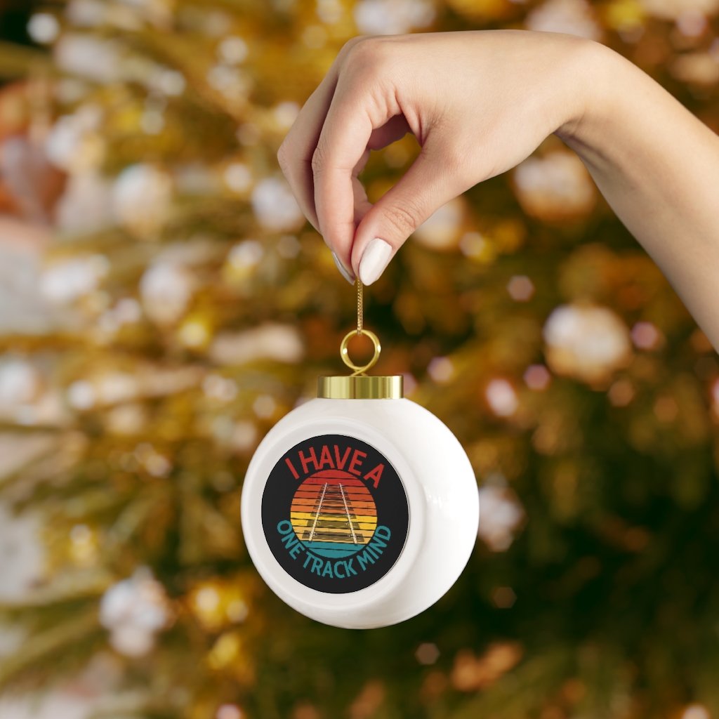 One Track Mind Christmas Ball Ornament - Broken Knuckle Apparel