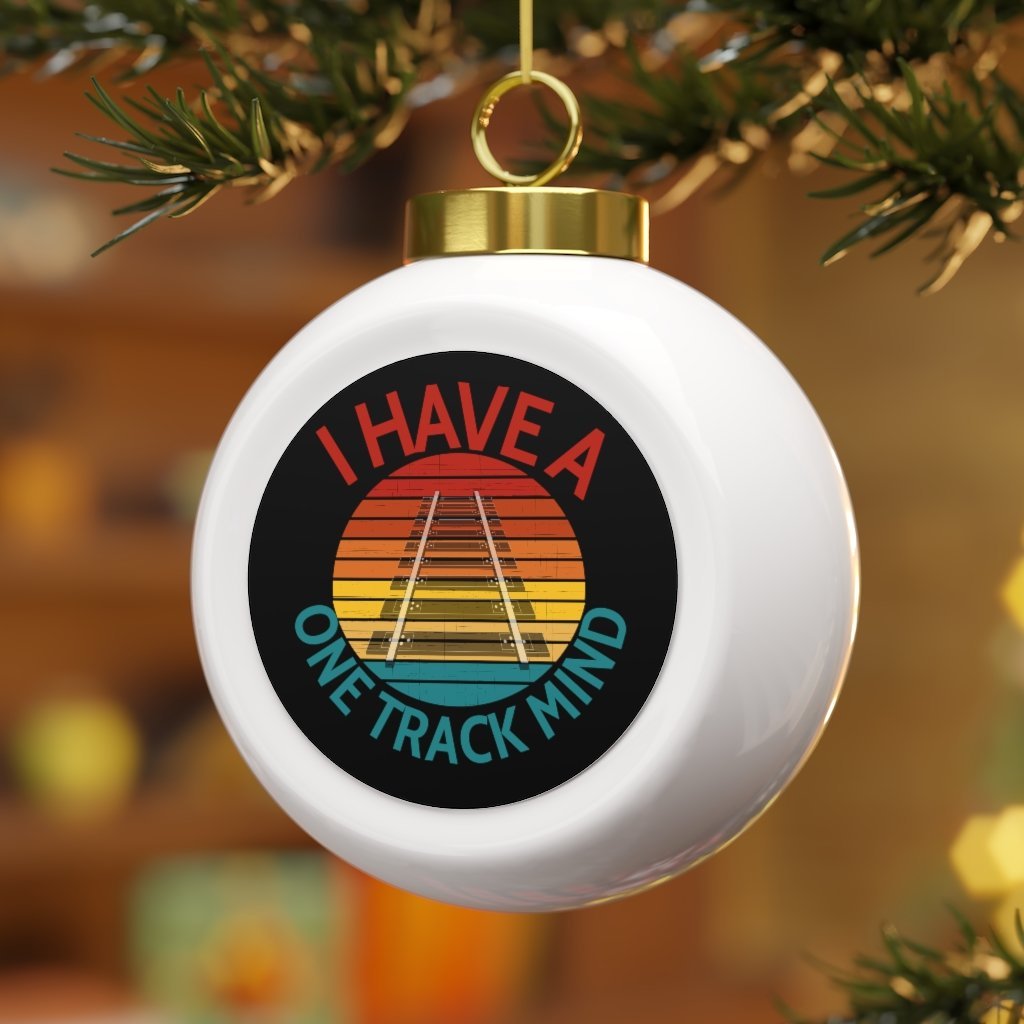 One Track Mind Christmas Ball Ornament - Broken Knuckle Apparel