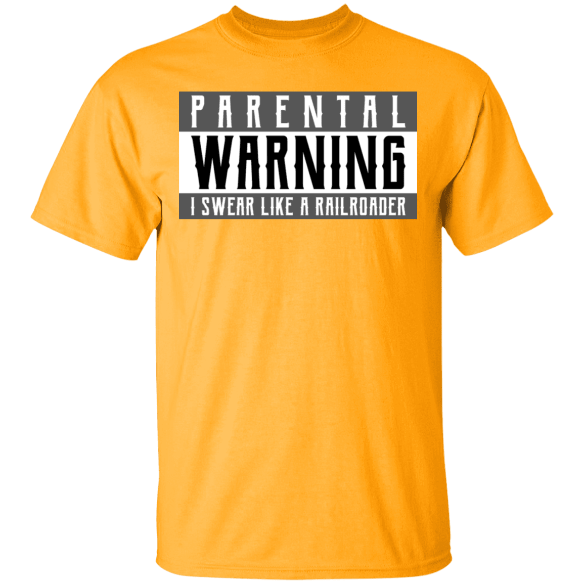 Parental Warning I Swear Like a Railroader Men's Graphic T-Shirt - Broken Knuckle Apparel