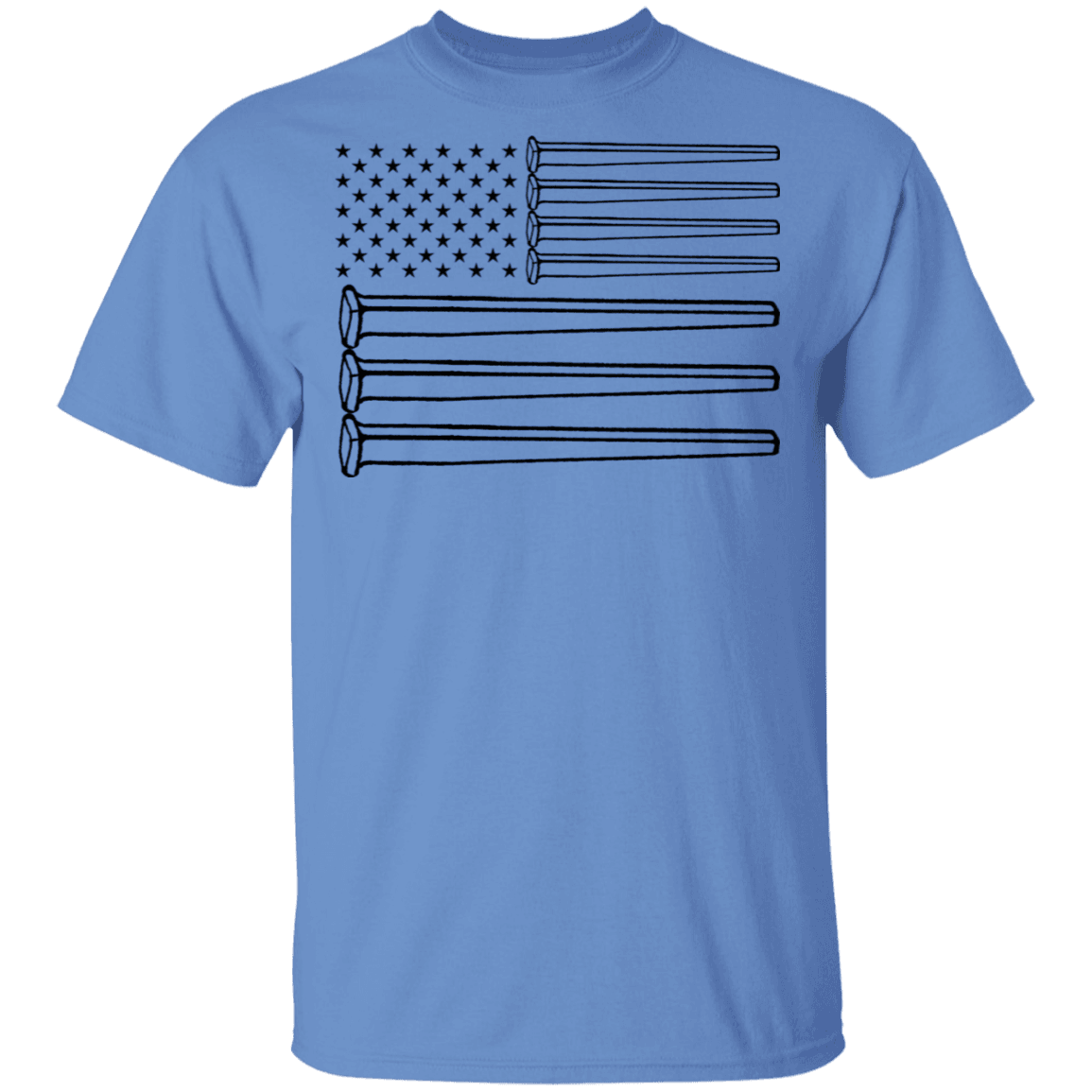 Patriotic American Flag Railroad Spike T Shirt - Broken Knuckle Apparel