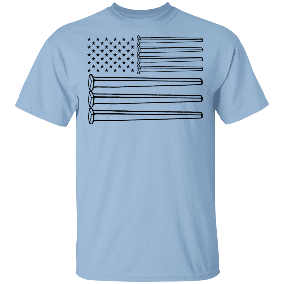 Patriotic American Flag Railroad Spike T Shirt - Broken Knuckle Apparel