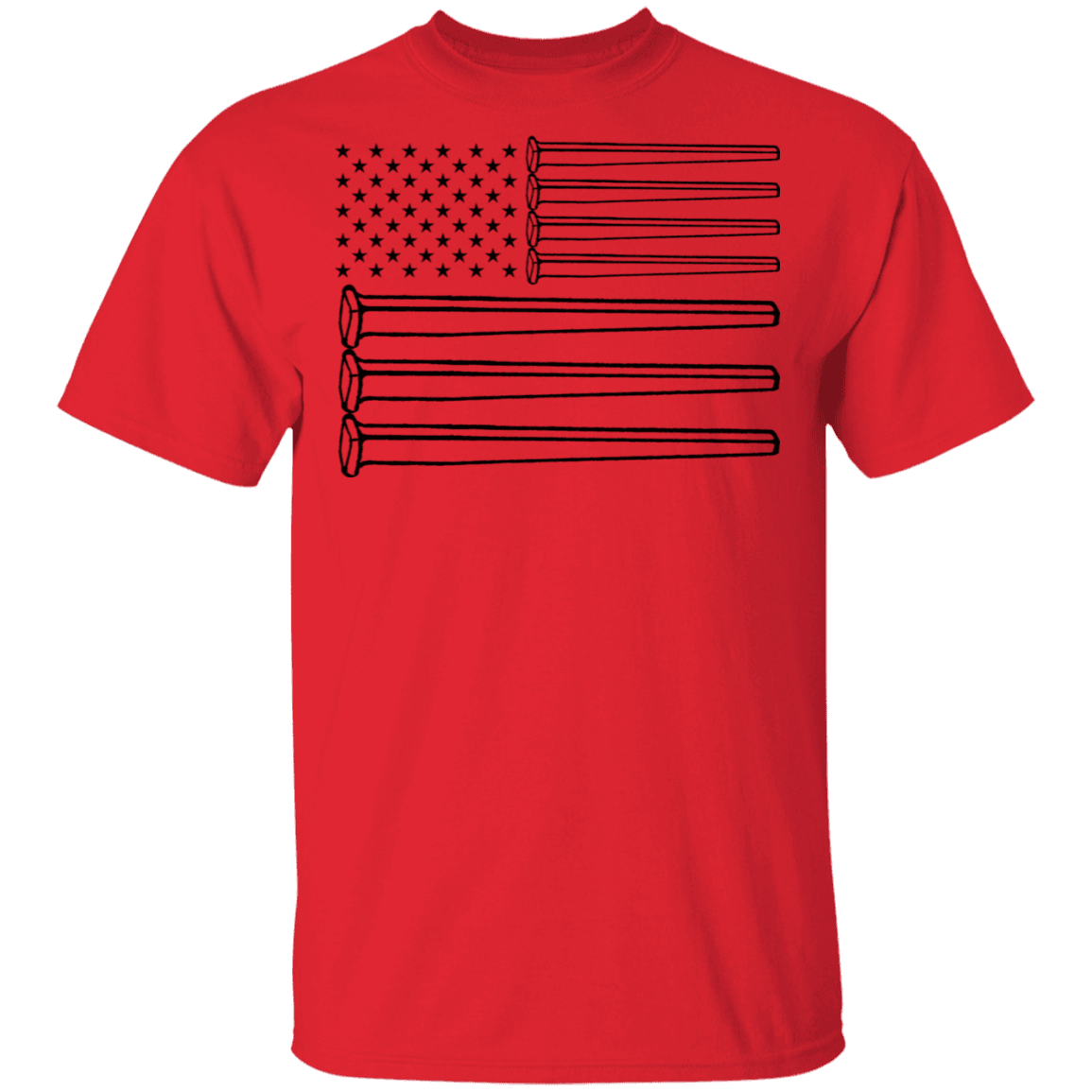 Patriotic American Flag Railroad Spike T Shirt - Broken Knuckle Apparel