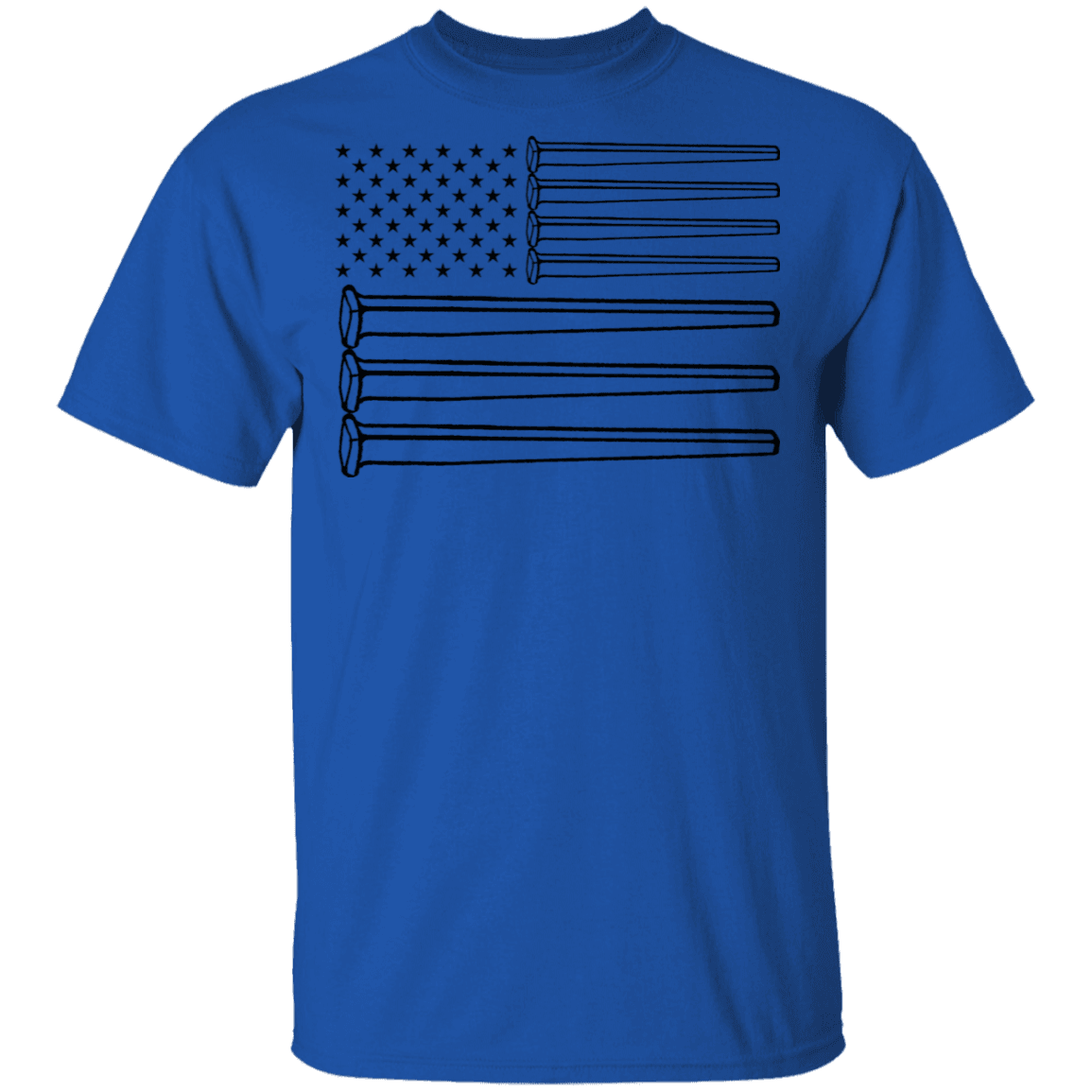 Patriotic American Flag Railroad Spike T Shirt - Broken Knuckle Apparel