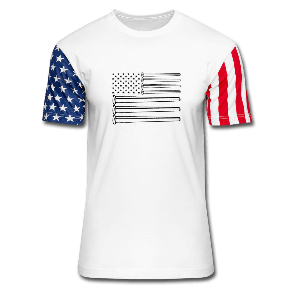 Patriotic Railroad Spike American Flag Stars & Stripes T-Shirt - Broken Knuckle Apparel