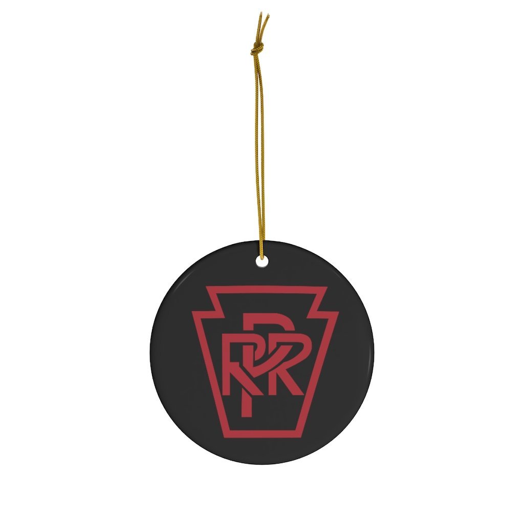 Pennsylvania Railroad [PRR] Ceramic Christmas Ornament - Broken Knuckle Apparel