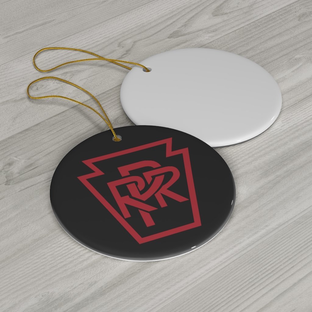 Pennsylvania Railroad [PRR] Ceramic Christmas Ornament - Broken Knuckle Apparel