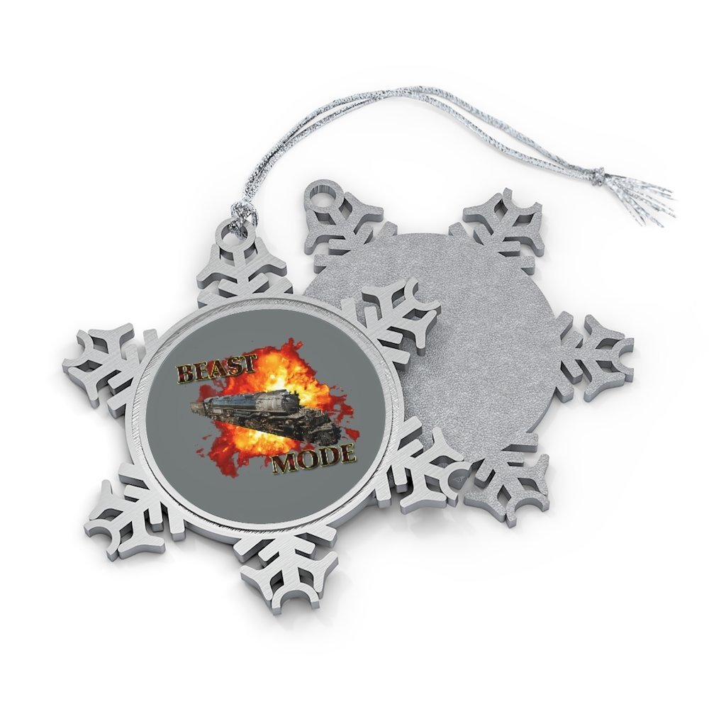 Big Boy 4014 Beast Mode Pewter Snowflake Ornament - Broken Knuckle Apparel