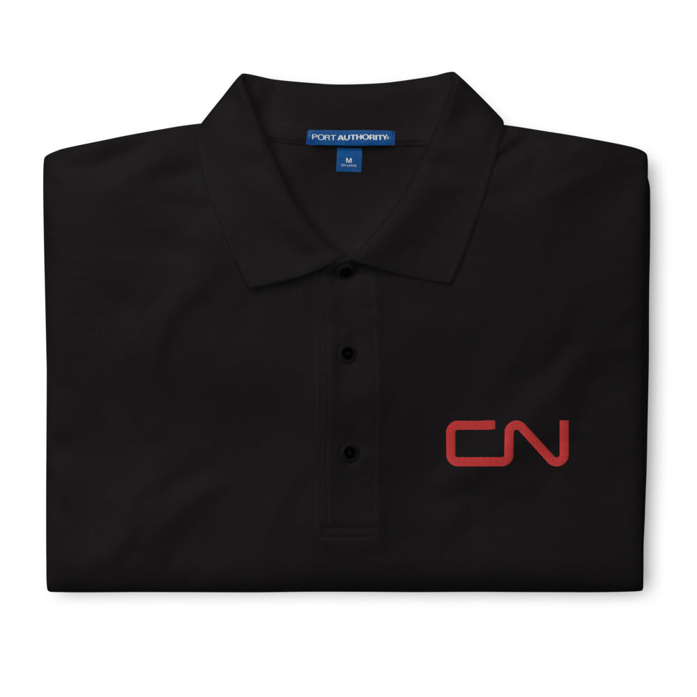 Canadian National [CN] Men's Premium Polo - Broken Knuckle Apparel