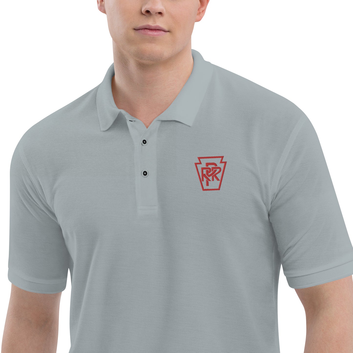 Pennsylvania Railroad [PRR] Men's Premium Polo - Broken Knuckle Apparel