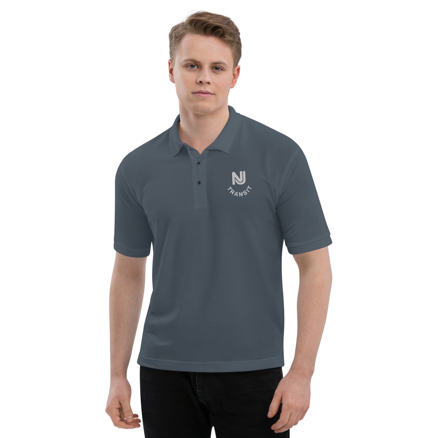 NJ Transit Men's Premium Polo - Broken Knuckle Apparel