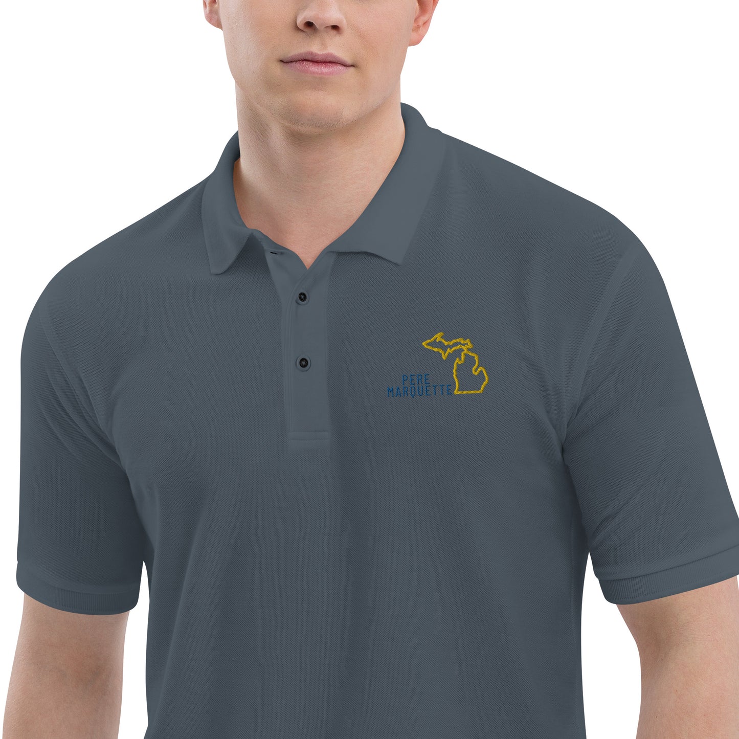 Pere Marquette Men's Premium Polo - Broken Knuckle Apparel