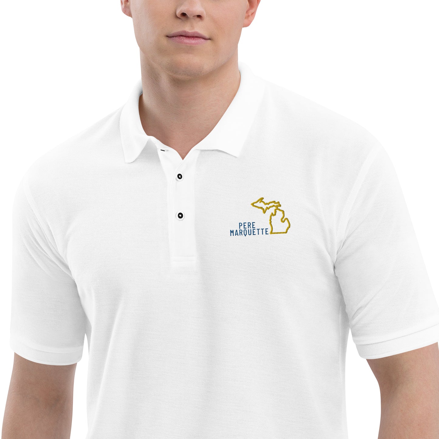 Pere Marquette Men's Premium Polo - Broken Knuckle Apparel