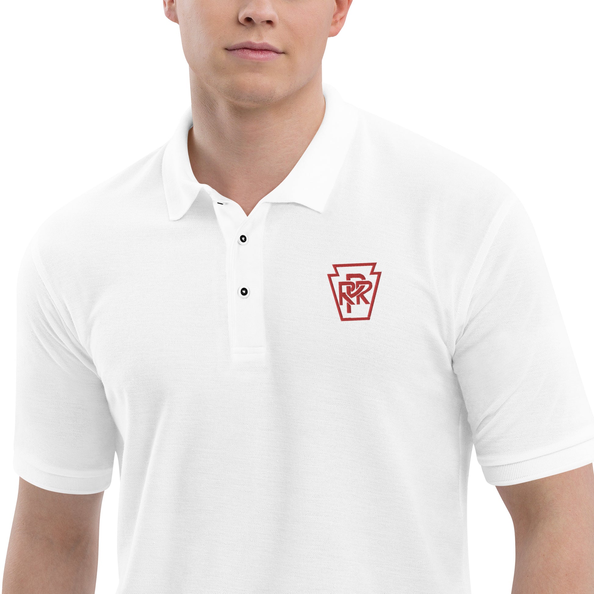 Pennsylvania Railroad [PRR] Men's Premium Polo - Broken Knuckle Apparel