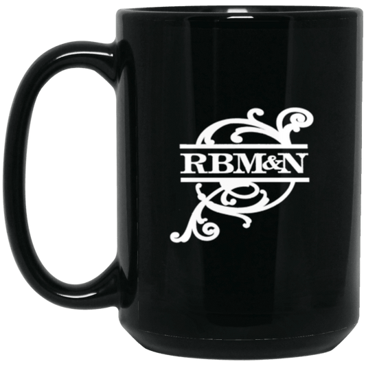 Reading Blue Mountain & Northern [RBM&N] Railroad Logo 15 oz. Black Mug - Broken Knuckle Apparel