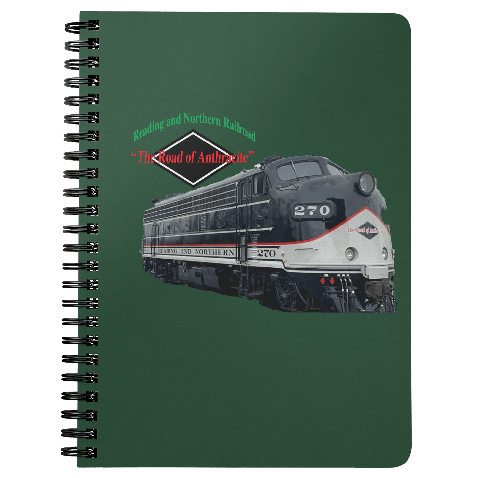 Reading Blue Mountain & Northern [RBM&N] Railroad Logo Spiralbound Notebook - Broken Knuckle Apparel