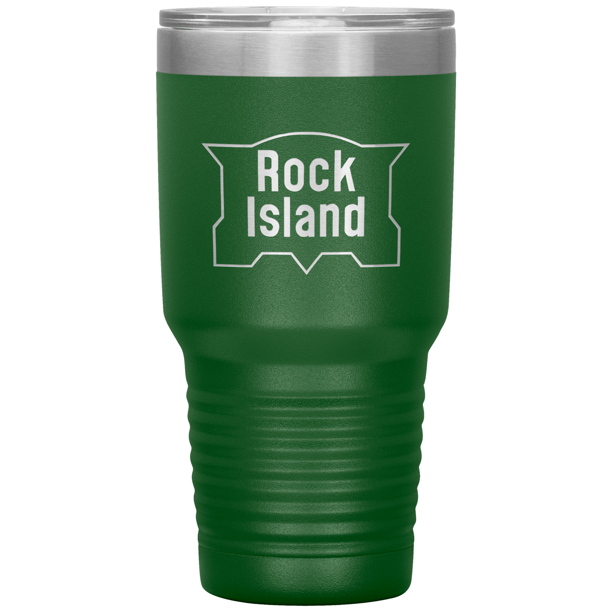 Rock Island Railroad Vintage Logo 30oz Vacuum Tumbler - Broken Knuckle Apparel
