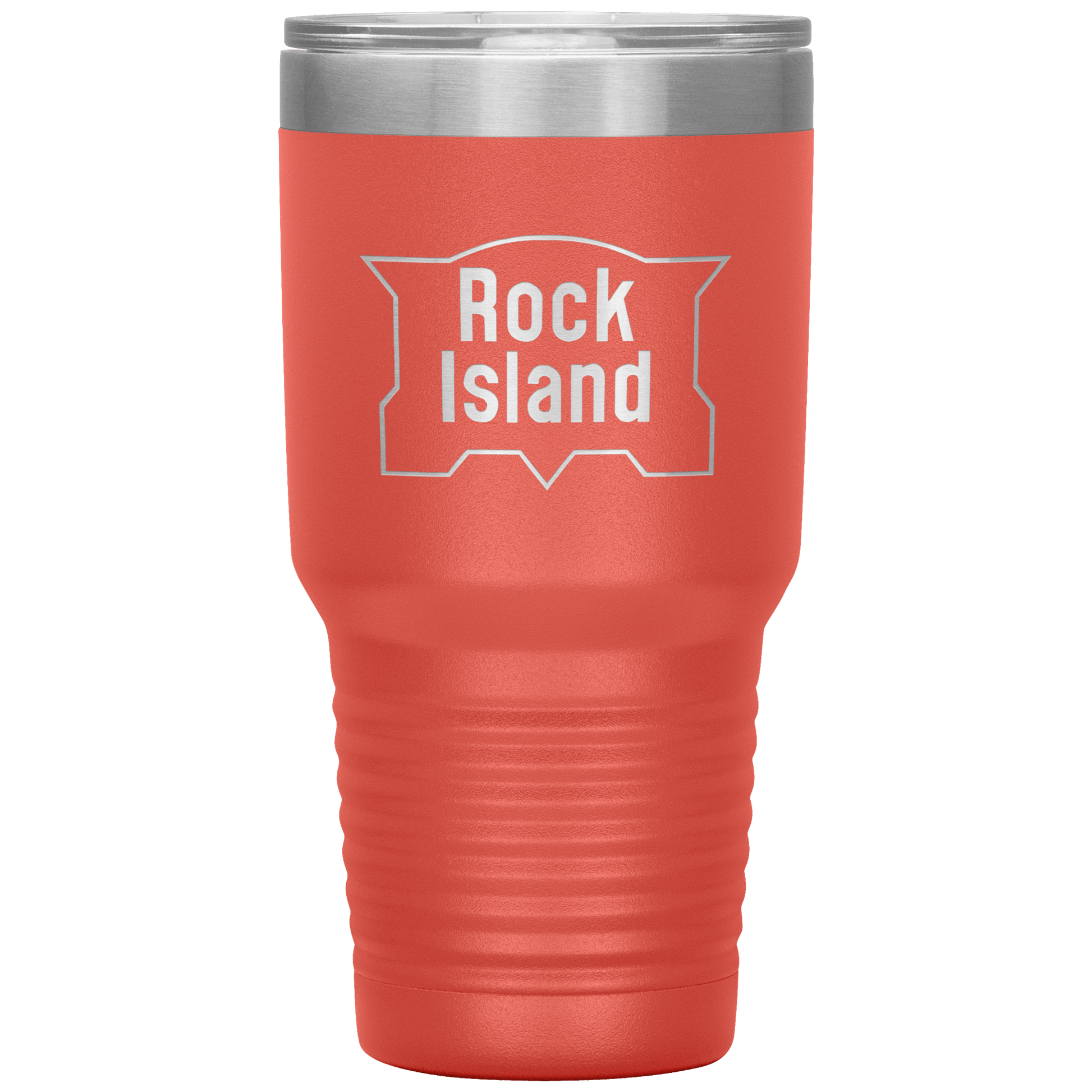 Rock Island Railroad Vintage Logo 30oz Vacuum Tumbler - Broken Knuckle Apparel