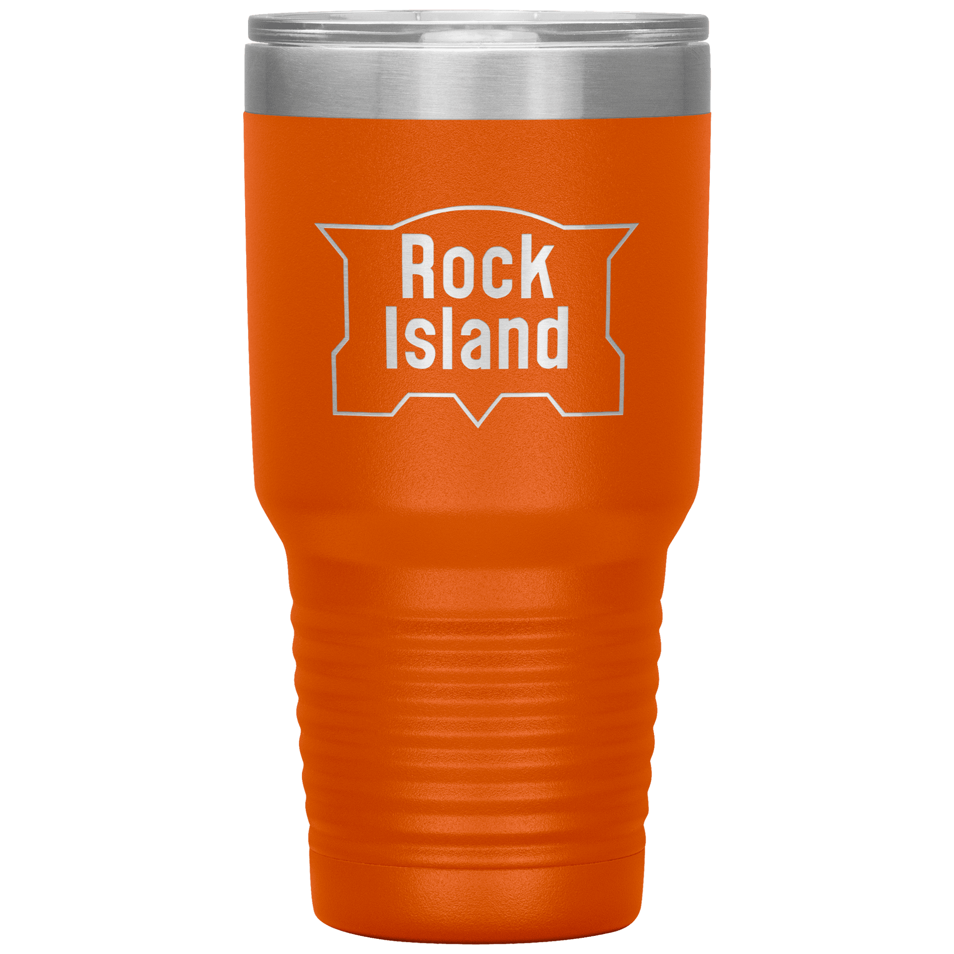 Rock Island Railroad Vintage Logo 30oz Vacuum Tumbler - Broken Knuckle Apparel