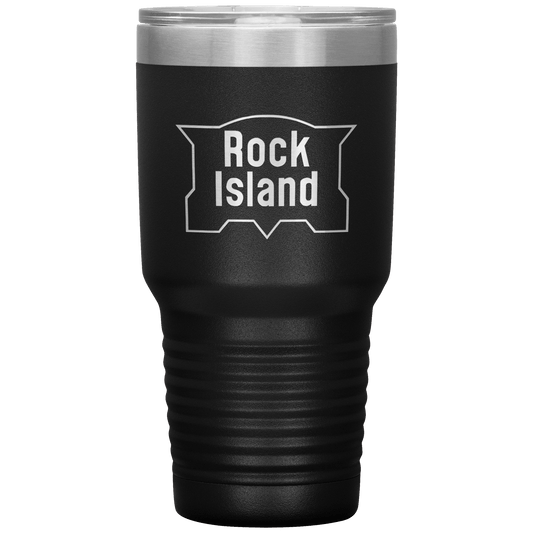 Rock Island Railroad Vintage Logo 30oz Vacuum Tumbler - Broken Knuckle Apparel