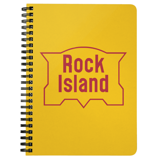 Rock Island Railroad Vintage Logo Spiralbound Notebook - Broken Knuckle Apparel