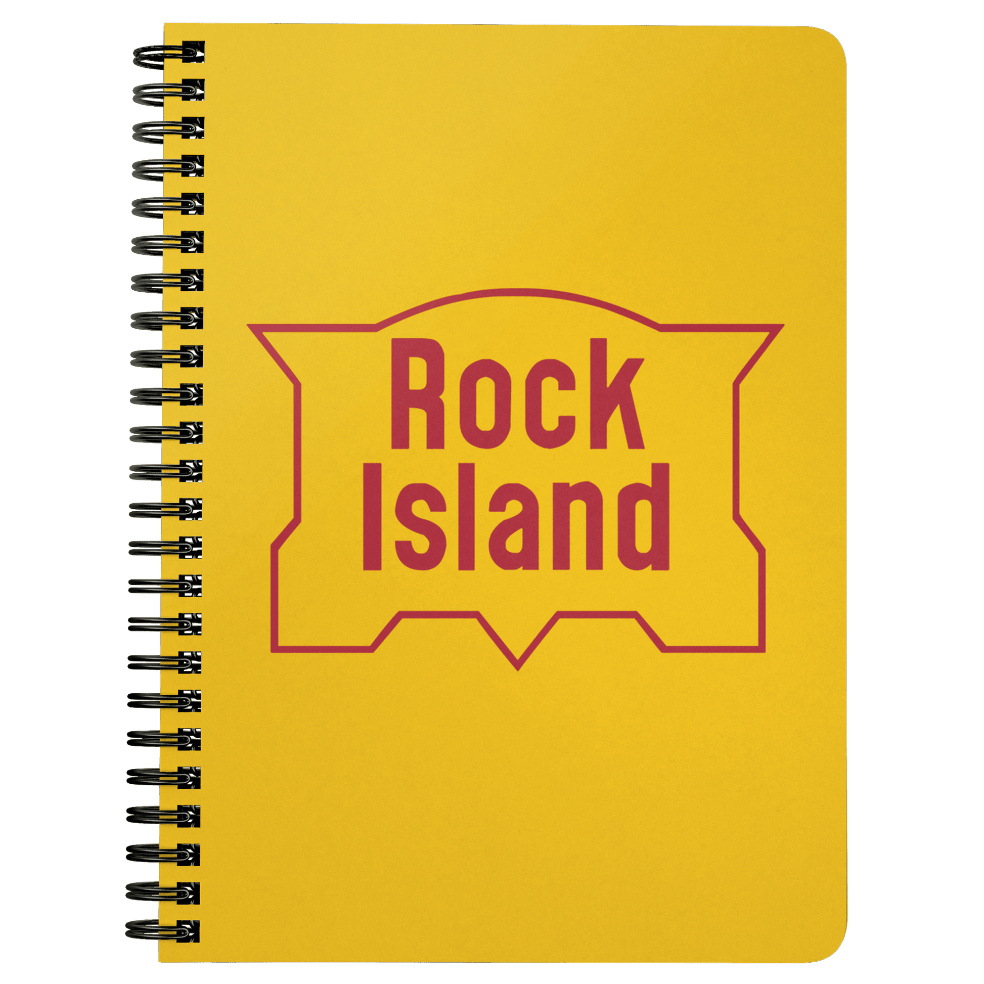 Rock Island Railroad Vintage Logo Spiralbound Notebook - Broken Knuckle Apparel