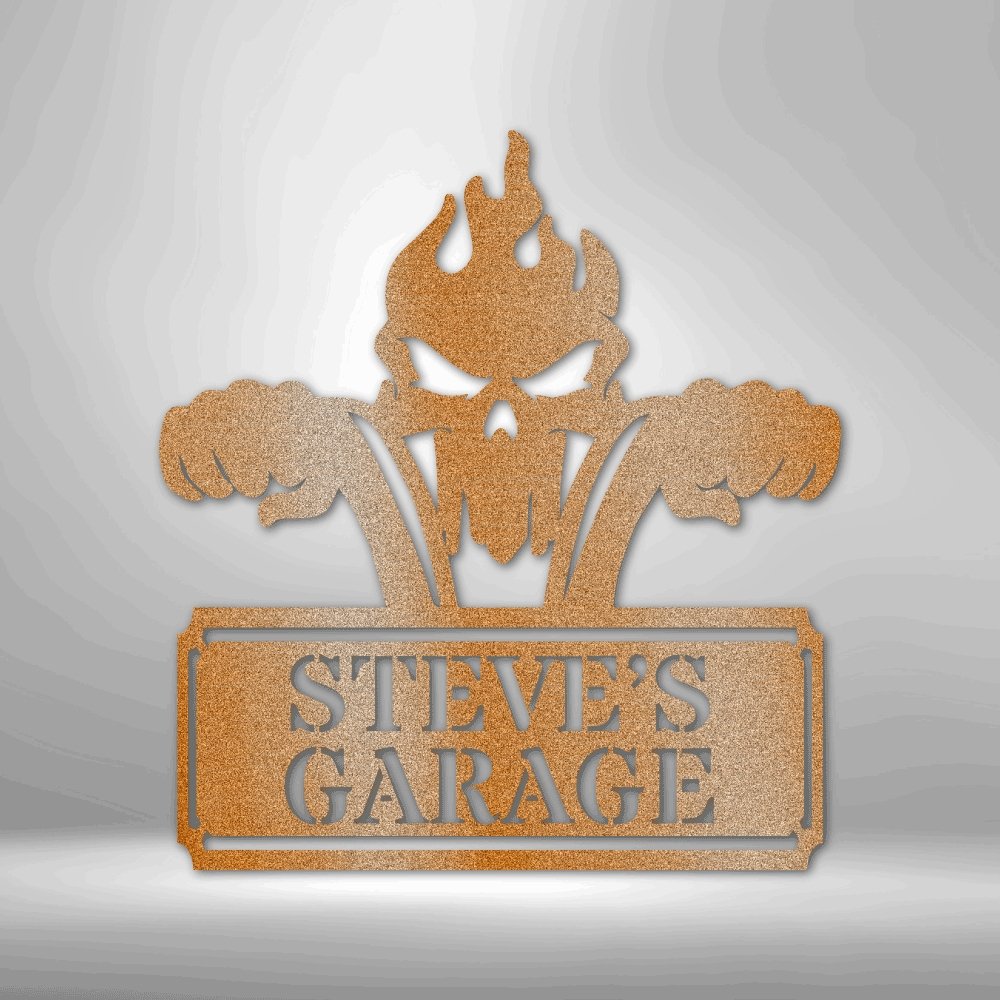 Rough Ride Monogram - Personalized Steel Sign - Broken Knuckle Apparel