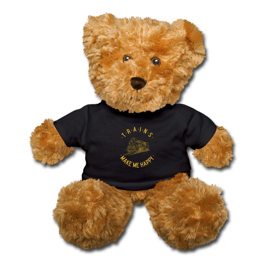 Train Make Me Happy Teddy Bear - Broken Knuckle Apparel
