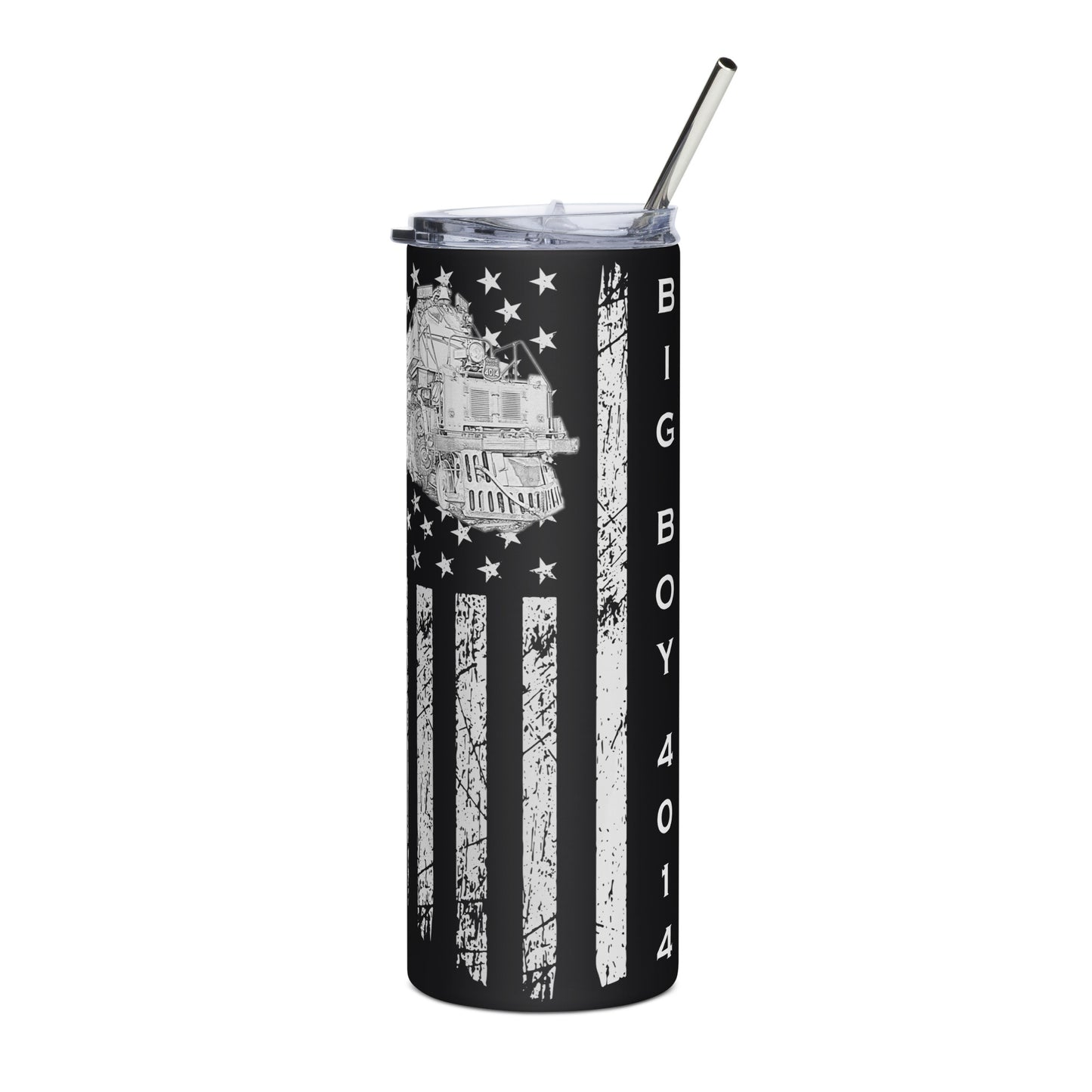 UP Big Boy 4014 Flag Stainless steel tumbler - Broken Knuckle Apparel