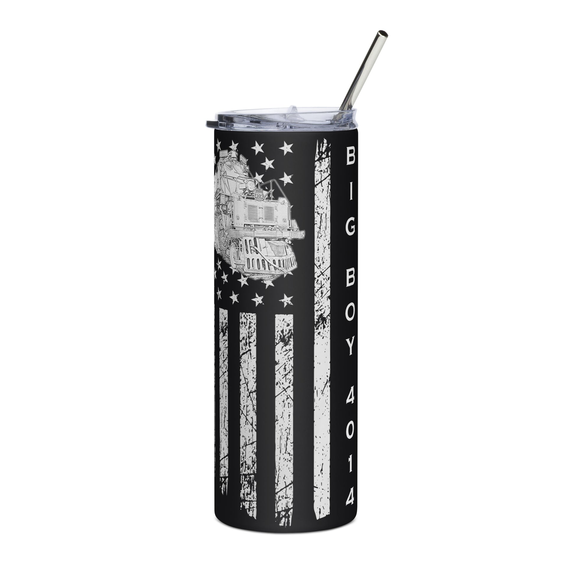 UP Big Boy 4014 Flag Stainless steel tumbler - Broken Knuckle Apparel