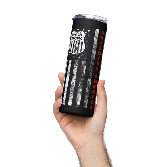 UPRR Building America Flag Stainless steel tumbler - Broken Knuckle Apparel