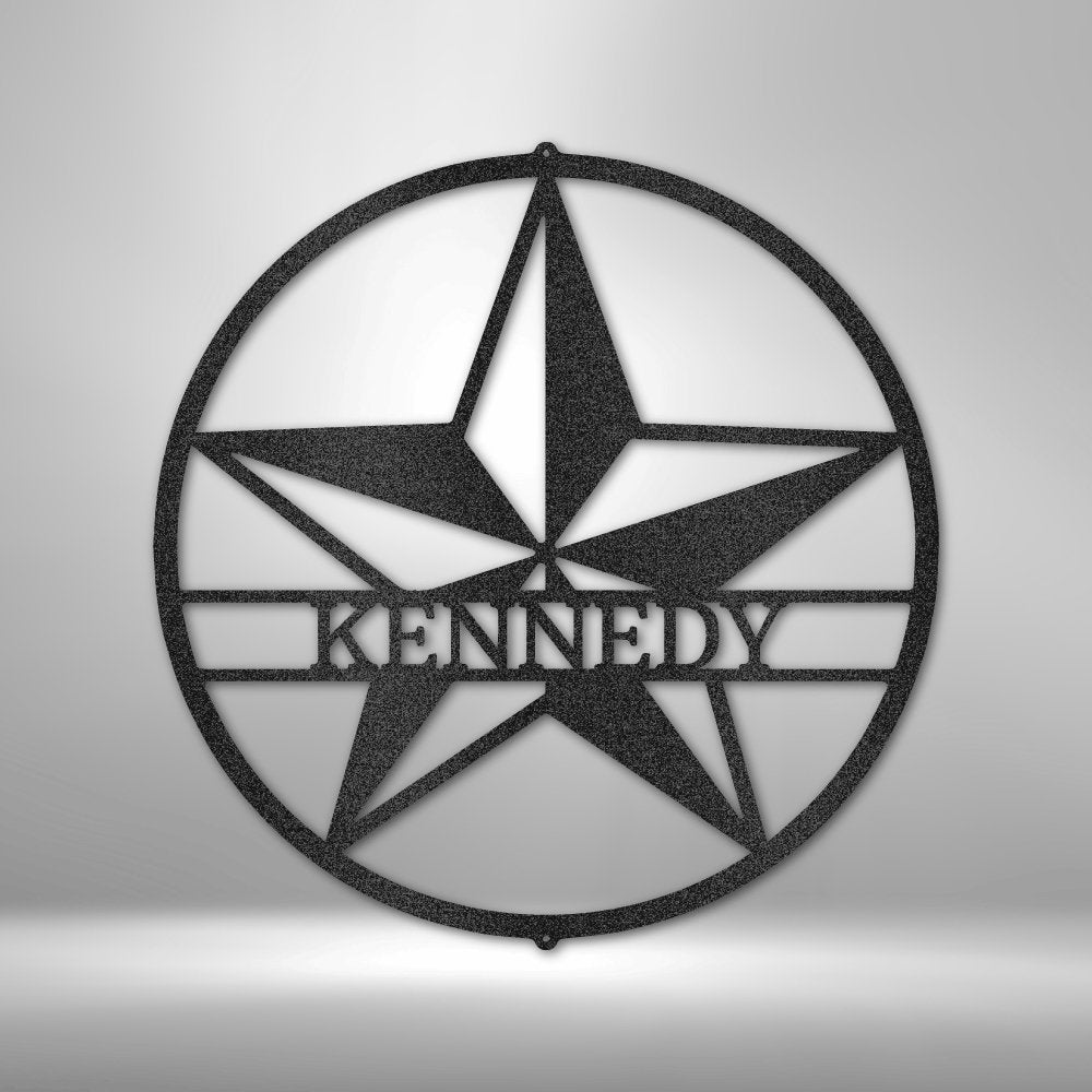 Star Monogram - Personalized Steel Sign - Broken Knuckle Apparel