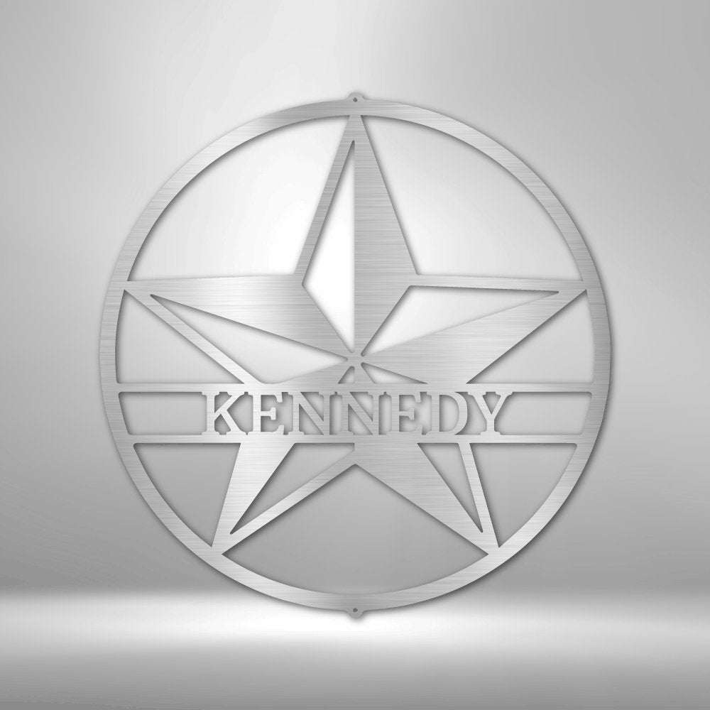 Star Monogram - Personalized Steel Sign - Broken Knuckle Apparel