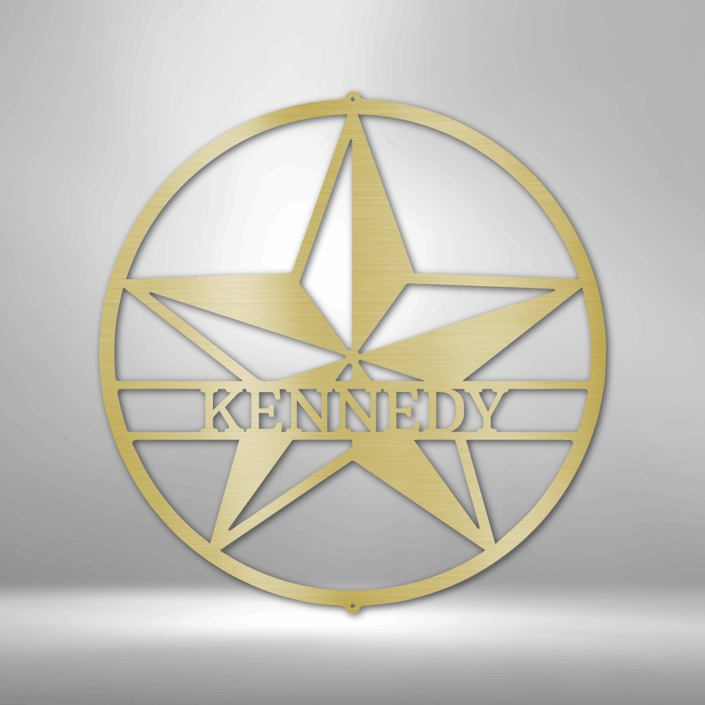 Star Monogram - Personalized Steel Sign - Broken Knuckle Apparel