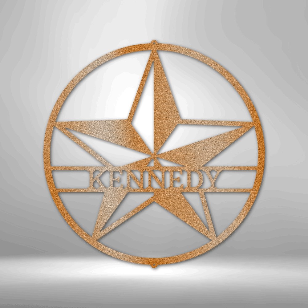Star Monogram - Personalized Steel Sign - Broken Knuckle Apparel