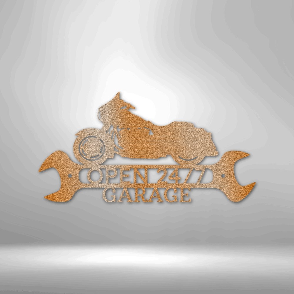 Street Glide Shop Monogram - Steel Sign - Broken Knuckle Apparel