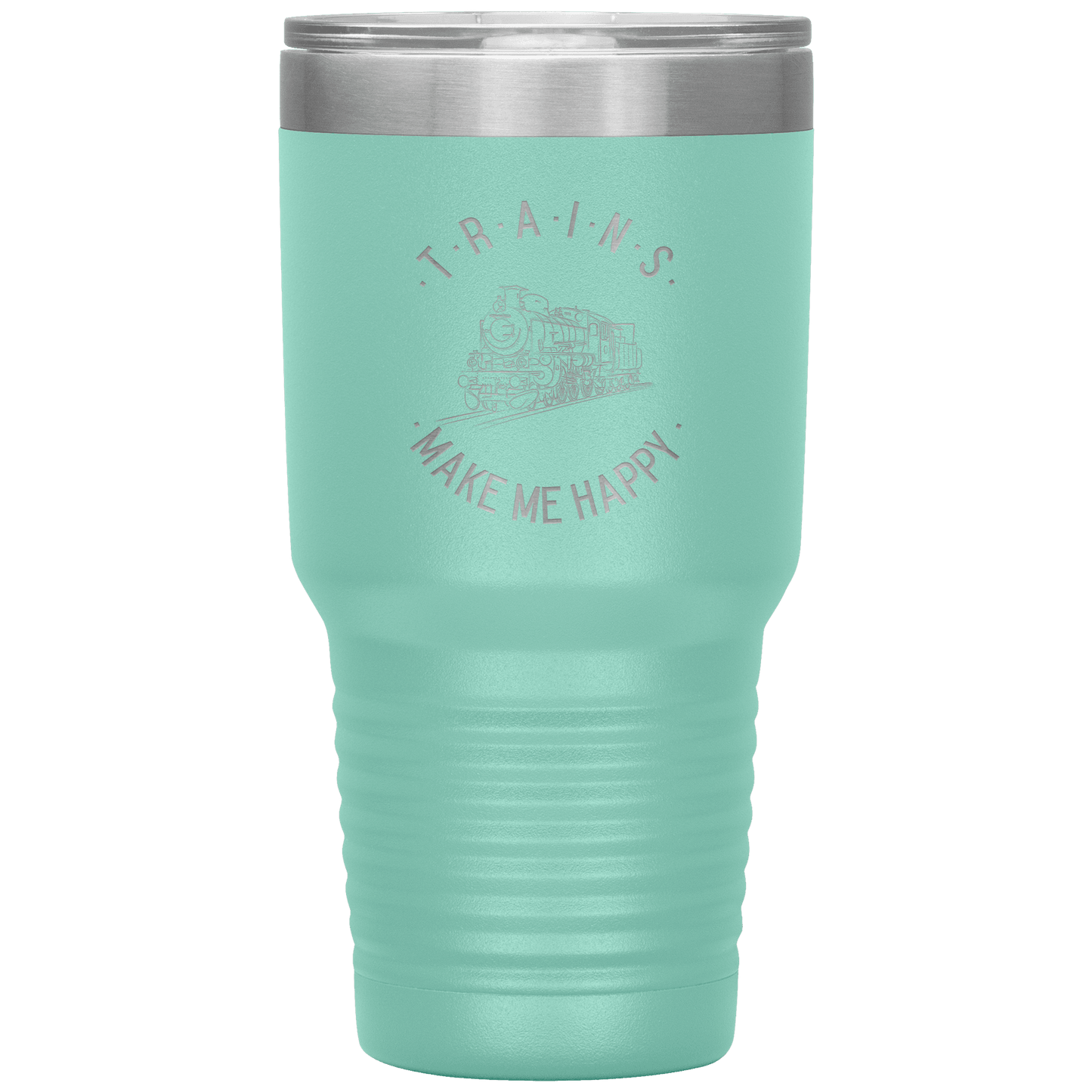 Trains Make Me Happy 30oz. Tumbler - Broken Knuckle Apparel