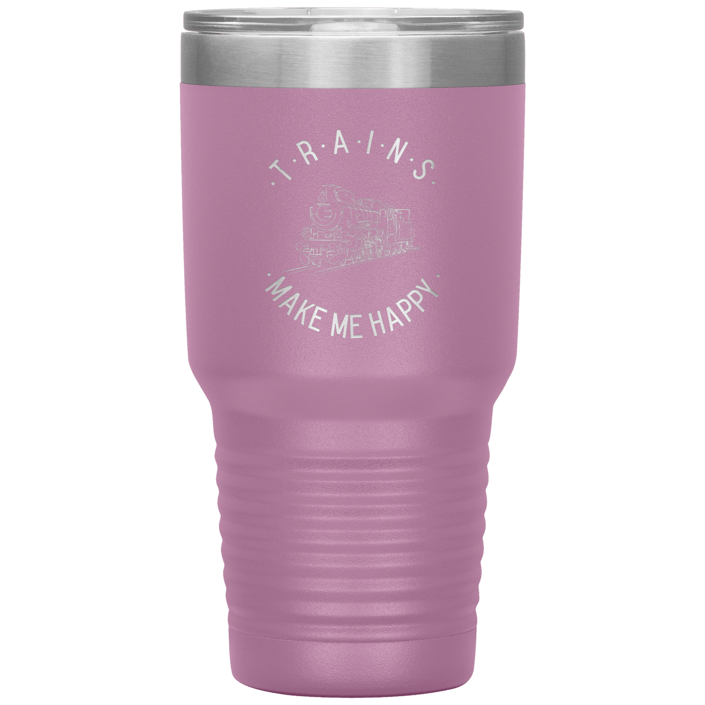Trains Make Me Happy 30oz. Tumbler - Broken Knuckle Apparel