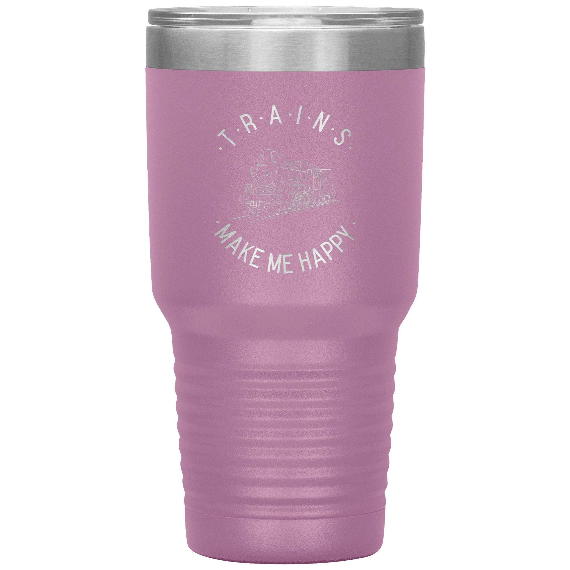 Trains Make Me Happy 30oz. Tumbler - Broken Knuckle Apparel
