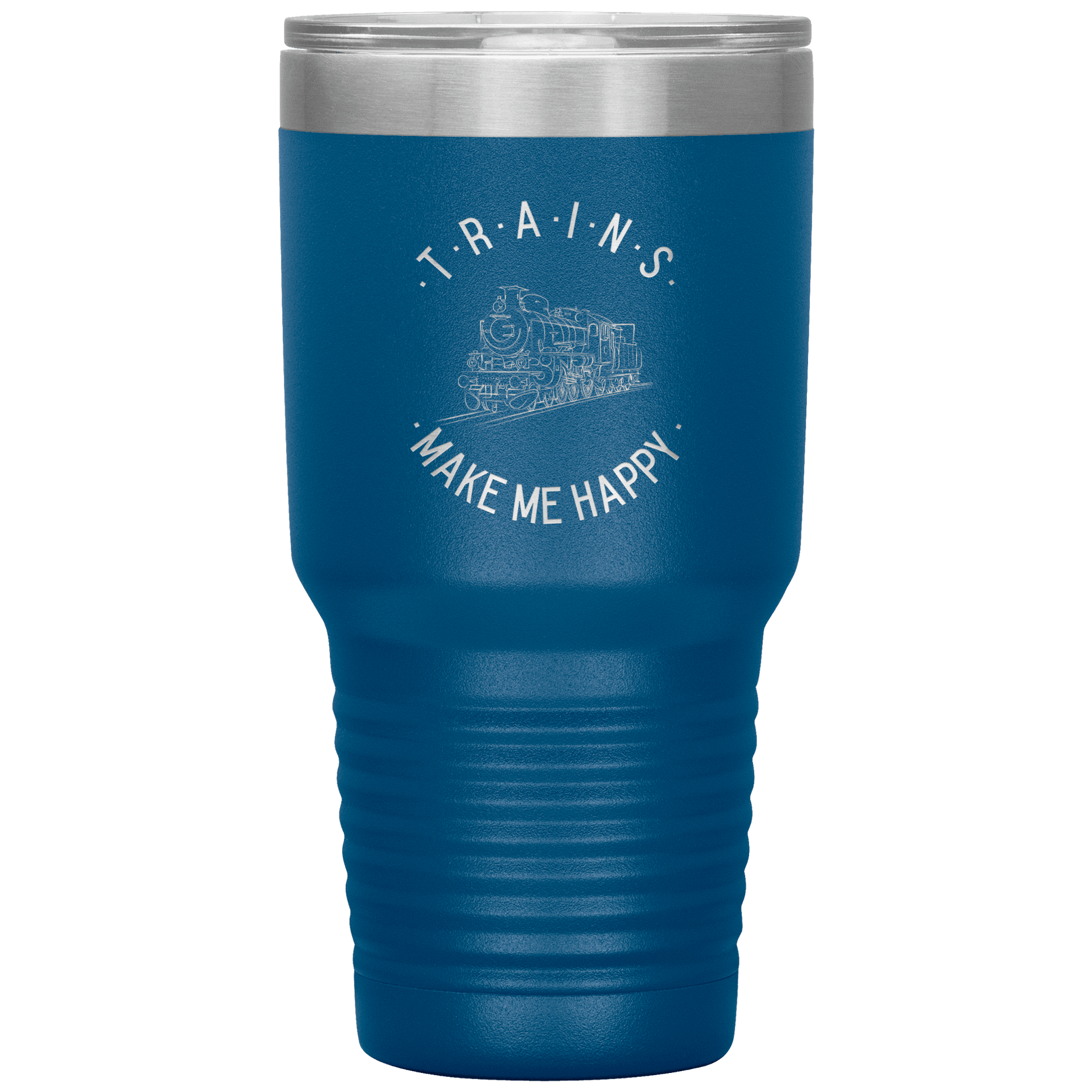 Trains Make Me Happy 30oz. Tumbler - Broken Knuckle Apparel