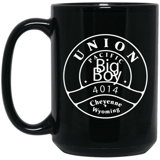 Union Pacific Big Boy 4014 Cheyenne, Wyoming15 oz. Black Mug - Broken Knuckle Apparel