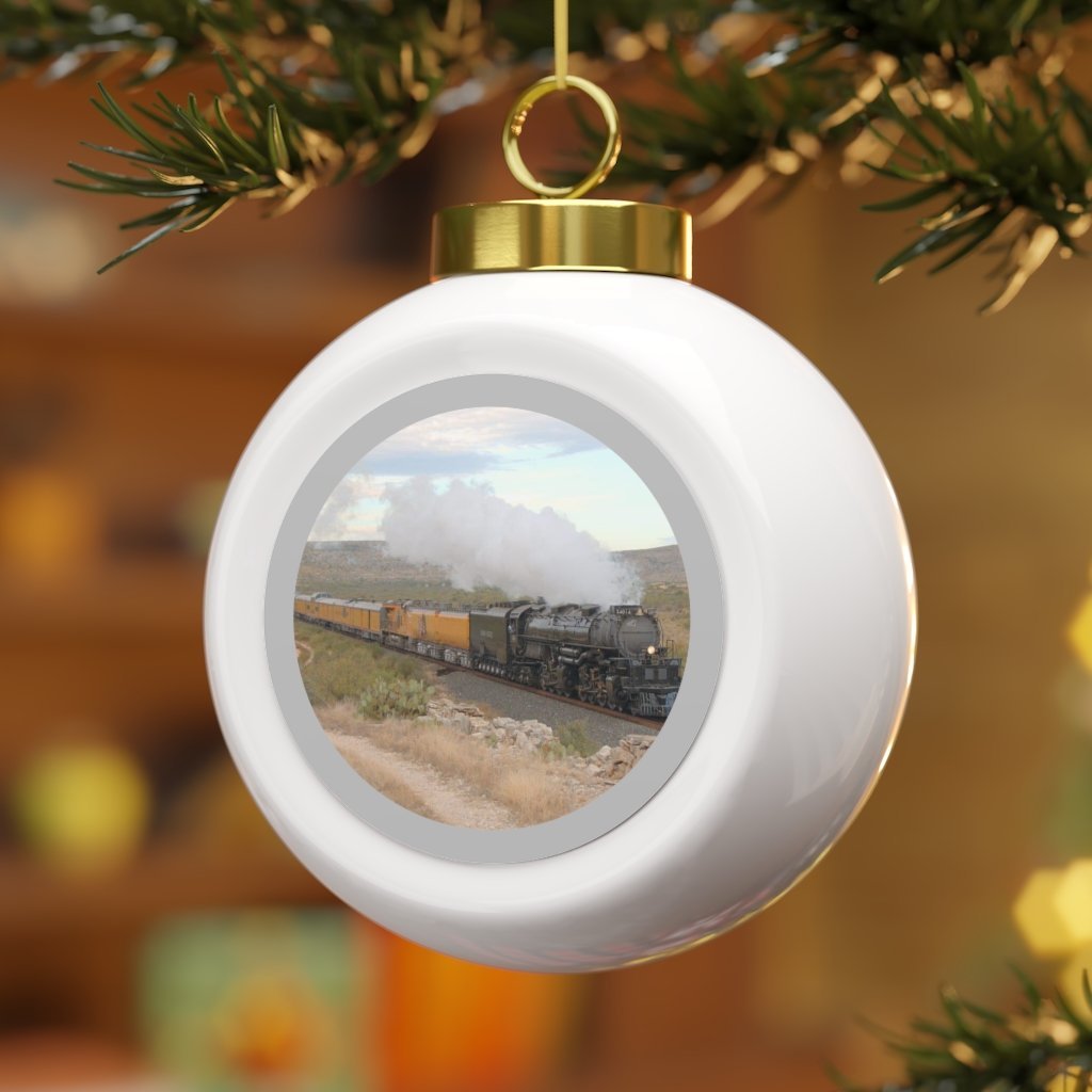Union Pacific Big Boy 4014 Steam Train Christmas Ball Ornament - Broken Knuckle Apparel