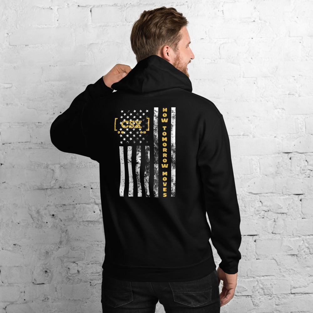 CSX American Flag Pullover Unisex Hoodie - Broken Knuckle Apparel