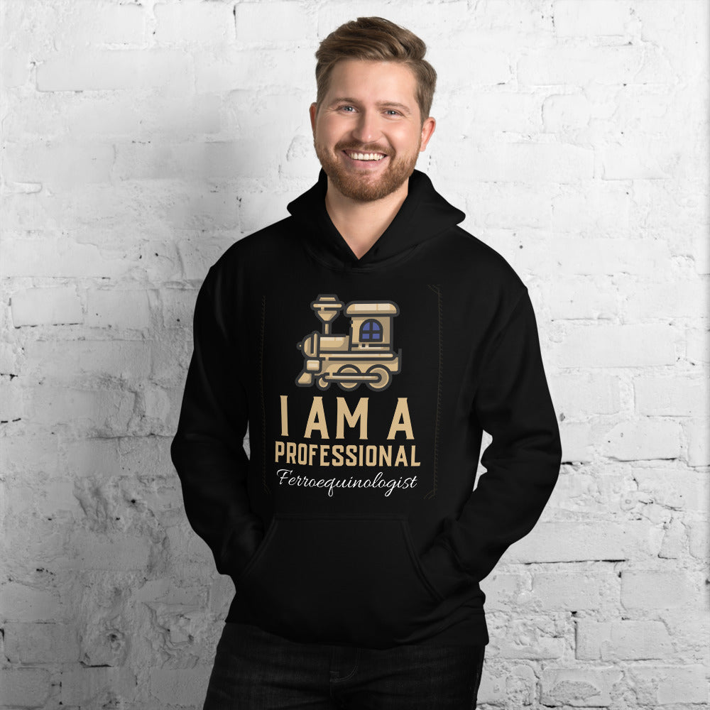 I am a Professional Ferroequinologist Pullover Unisex Hoodie - Broken Knuckle Apparel